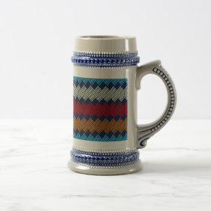 Chope À Bière Embroderie de dentelle de Motif Boho ethnique sur