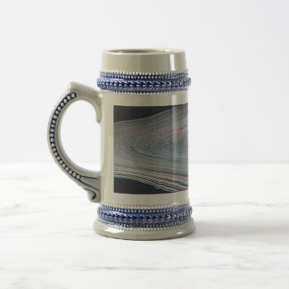 Chope à bière en céramique tourbillon abstrait fon
