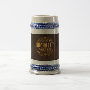 Chope À Bière Enseigne de pub vintage personnalisée en bois rust