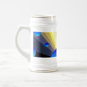 Chope À Bière Équilibre Stein d'or de lunes bleues