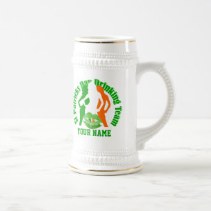 Chope À Bière Équipe d'alcools personnalisée de St Patrick