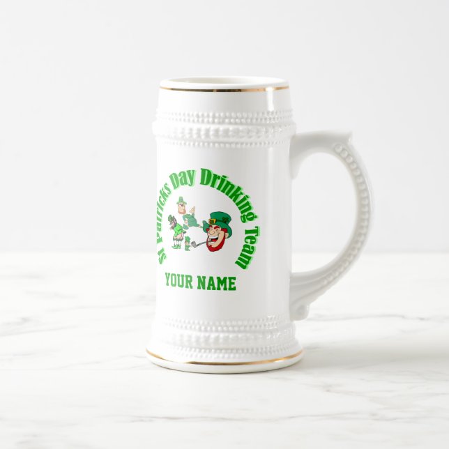Chope À Bière Équipe d'alcools personnalisée de St Patrick (Droite)