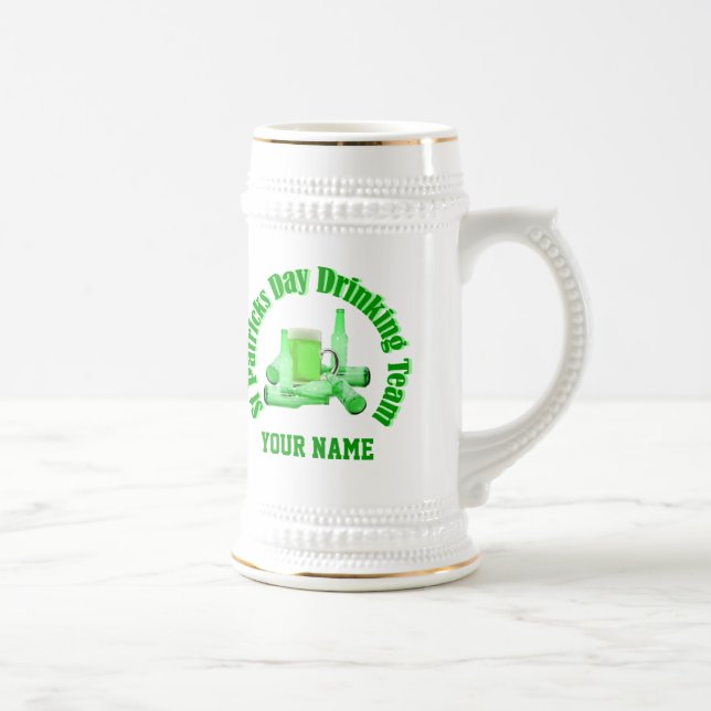 Chope À Bière Équipe d'alcools personnalisée de St Patrick (Droite)