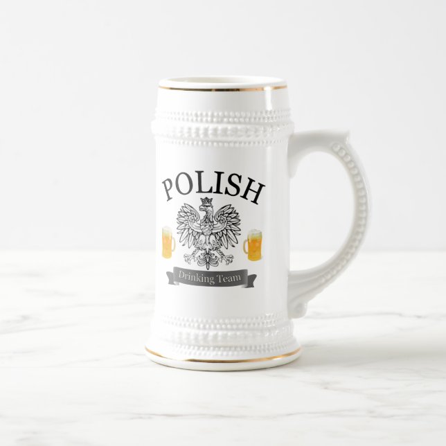 Chope À Bière Équipe potable polonaise Stein (Droite)