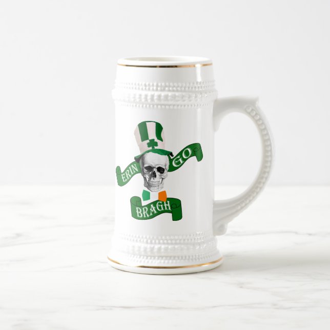 Chope À Bière Erin go bragh irlandais drôle (Droite)