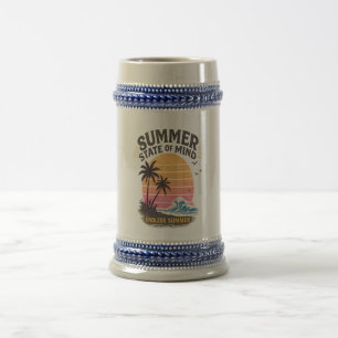 Chope À Bière État d'esprit d'été Vintage