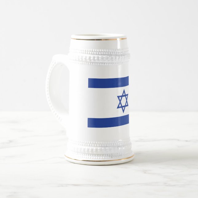 Chope À Bière Etat d'Israël Drapeau, Étoile de David Juifs (Devant gauche)