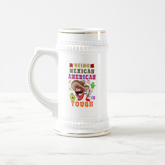 Chope À Bière Être Mexicain Américain Est Difficile (Gauche)