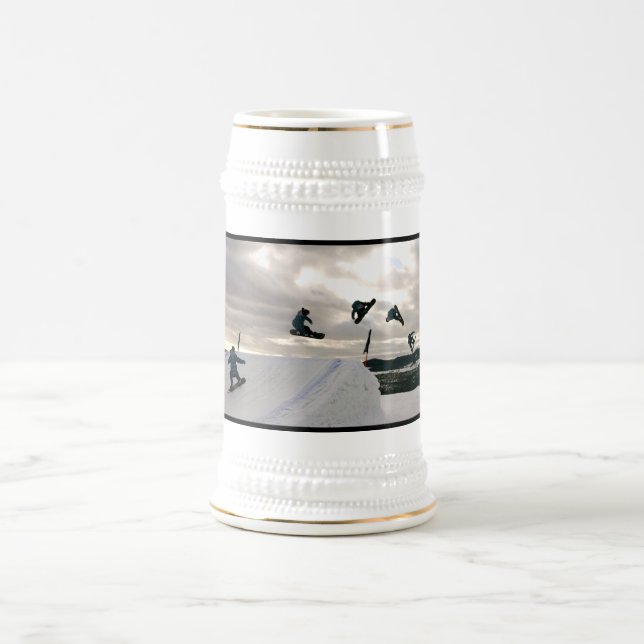 Chope À Bière Faire du surf des neiges la bière Stein de tours (Centre)