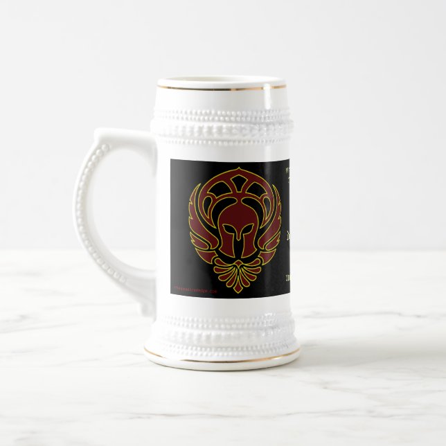 Chope À Bière Fantasy Red Guerrier Grec Spartan Stein (Gauche)