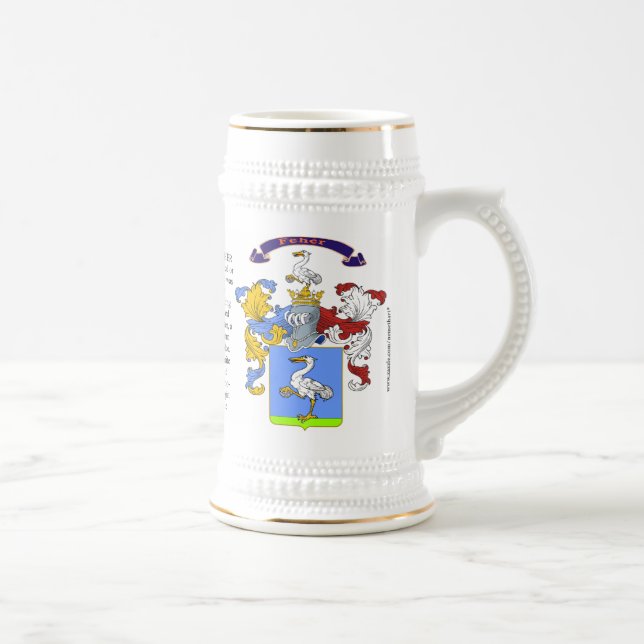 Chope À Bière Feher, l'origine, signification et la crête Stein (Droite)