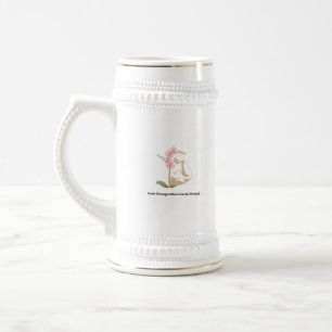 Chope À Bière Femme Florale Forte