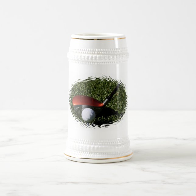Chope À Bière Fer de golf et bière Stein de boule (Centre)