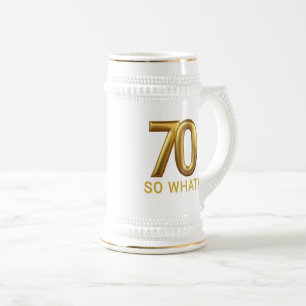 Chope À Bière Fête d'anniversaire drôle et Golden 70