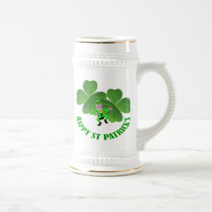 Chope À Bière Fête de la Saint Patrick irlandaise personnalisée