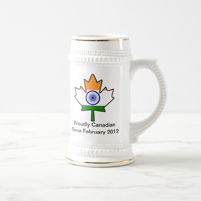 Chope À Bière Feuille d'érable indienne de drapeau Stein (Droite)