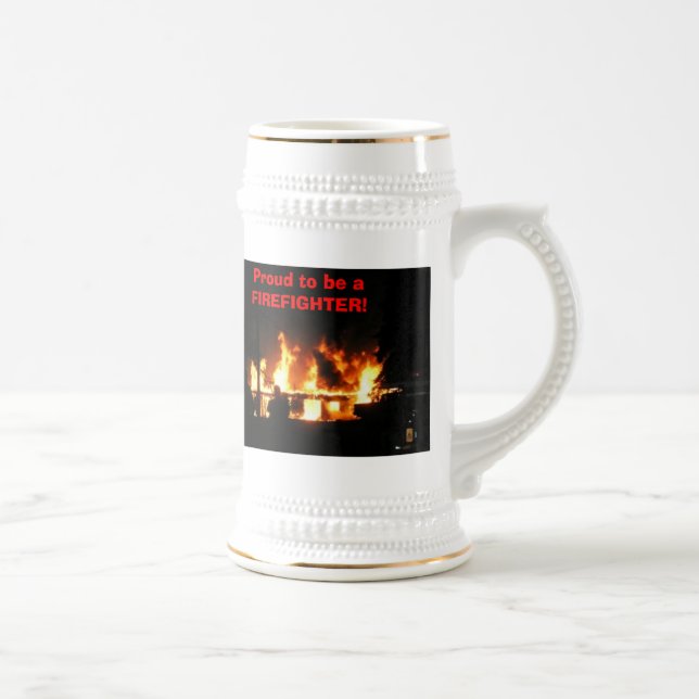 Chope À Bière Fier d'être un SAPEUR-POMPIER ! stein (Droite)