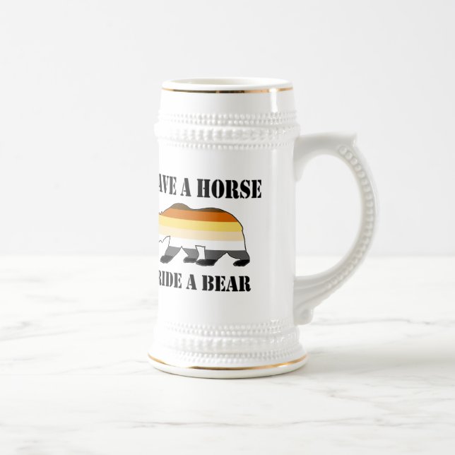 Chope À Bière Fierté Ours Fierté sauve un cheval monte un ours (Droite)