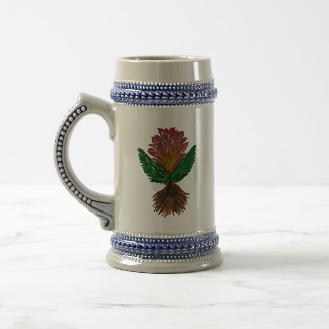 Chope À Bière Fleur abstraite  (Gauche)