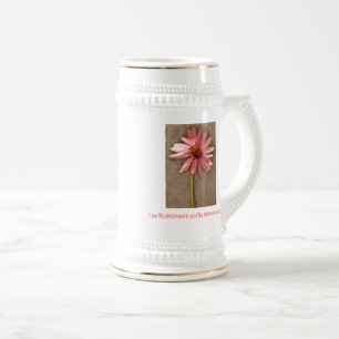 Chope À Bière Fleur de cône rose - Je suis My Beloved's et My Be