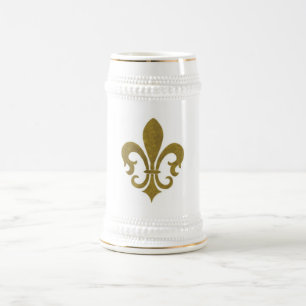 Chope À Bière Fleur de Lis Stein