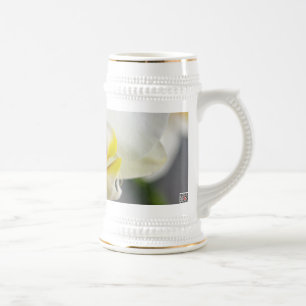 Chope À Bière Fleur d'orchidée blanche