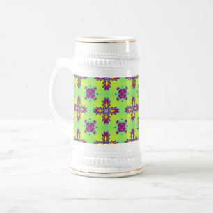Chope À Bière Fleurs Artdeco dans le style rétro