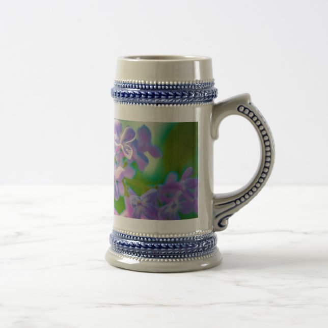 Chope À Bière Fleurs Lilac Violettes (Droite)