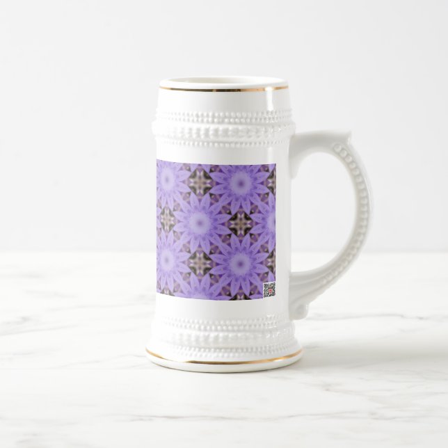 Chope À Bière Fleurs violettes (Droite)