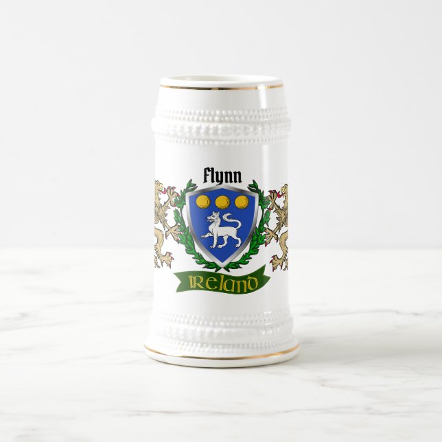 Chope À Bière Flynn/O'Flynn Irish Shield Beer Stein (Centre)