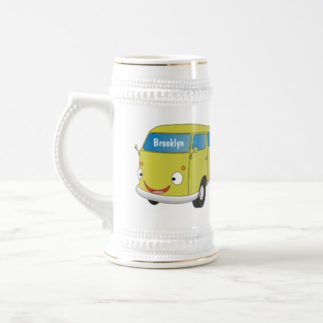 Chope À Bière Fourgonnette verte lime classique dessin animé (Gauche)