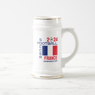 Chope À Bière FRANCE Football Personnalisé Nom 2024 Chaque année