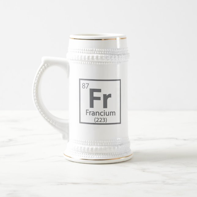 Chope À Bière Francium - Tableau périodique des sciences françai (Gauche)