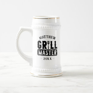 Chope À Bière Funny BBBQ Grill Master Barbecue personnalisé King