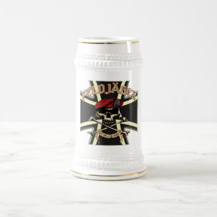 Chope À Bière Fusilier de chasseurs allemands avec Croix de fer