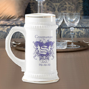 Chope À Bière Garçon d'honneur Stein Mariage Vintage Lions