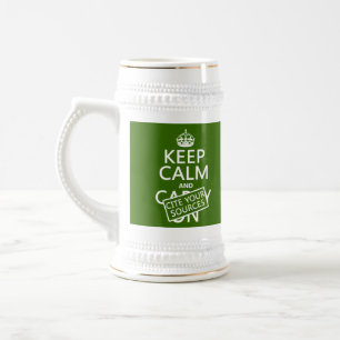 Chope À Bière Gardez le calme et citez vos sources (dans toute
