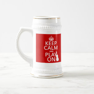 Chope À Bière Gardez le calme et le jeu sur (violon) (toute