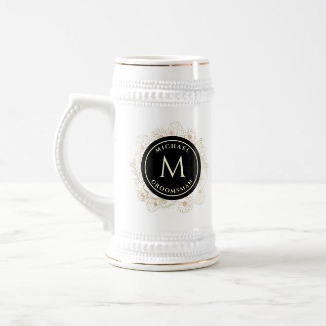 Chope À Bière Gars d'honneur de mariage classique (Gauche)