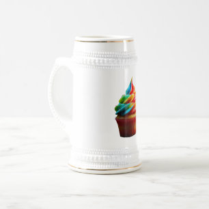 Chope À Bière Gâteau cupcake arc-en-ciel étourdissant de Slipper