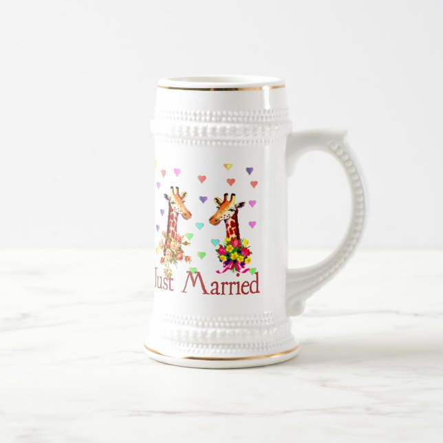 Chope À Bière Girafes de mariage (Droite)