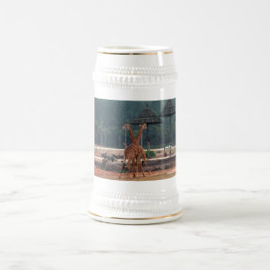 Chope À Bière Girafes et arbres,长颈鹿