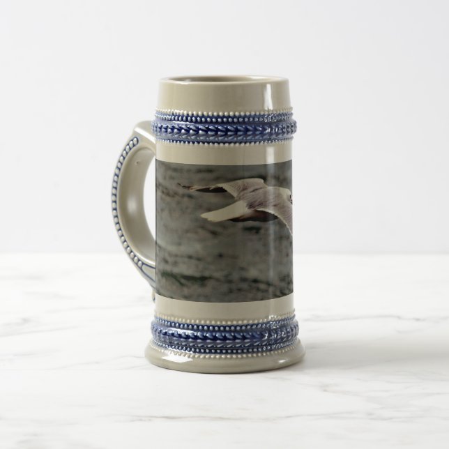 Chope À Bière Glide Gris/Bleu 22 oz Stein (Devant gauche)