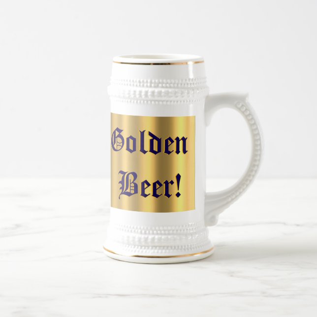 Chope À Bière Golden Beer ! sur design or #1 Stein (Droite)