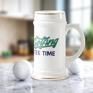 Chope À Bière Golf Tee Temps Golf Papa Nom Beer Stein