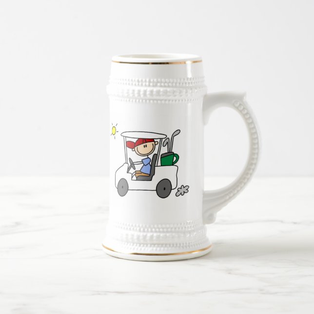 Chope À Bière Golfeur dans un chariot de golf (Droite)