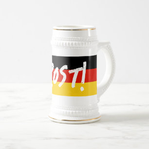 Chope À Bière Grand drapeau allemand rétro bière stein mug. Pros
