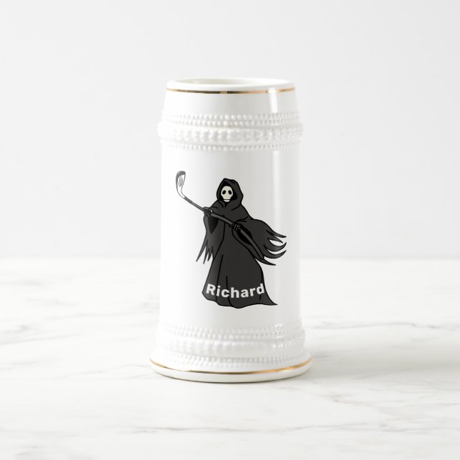 Chope À Bière Grim Reaper Golfer Stein | Golf Beer Lovers Gift (Centre)
