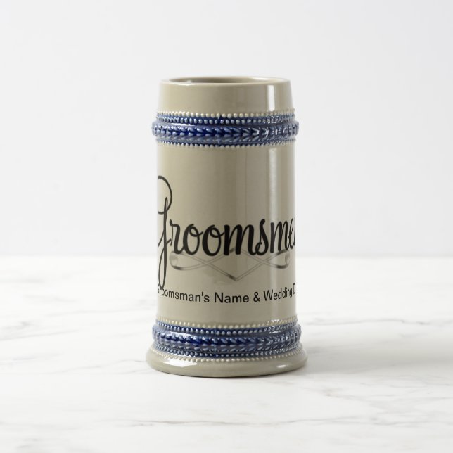 Chope À Bière Groomsman épousant la faveur/cadeau (Centre)