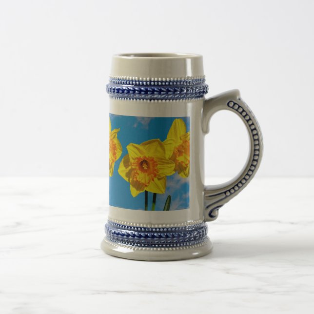 Chope À Bière Groupe de Daffodils Médaille d'or Fleurs (Droite)